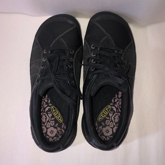 KEEN Women's Leather Low Top Sneaker Size 7 Black - Picture 6 of 12